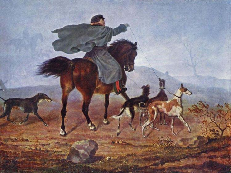 Franz Kruger Ausritt zur Jagd France oil painting art
